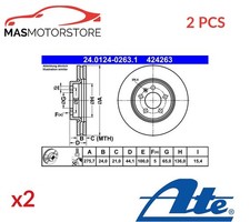 BREMSSCHEIBEN SATZ PAAR VORNE ATE 240124-02631 2PCS P FÜR VW POLO VI,T-CROSS