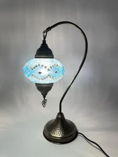 Turkish Moroccan Mosaic Bedside Lamp Modern Home Decor Light Blue Buy 2 Save 15%