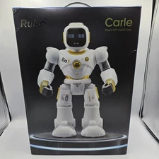 Ruko Carle 1088 Smart Robot for Kids, Interactive Toy, White & Gold, Pre-Owned