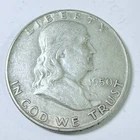 1950 D US Franklin 90% Silver Half Dollar Circulated Coin #6497