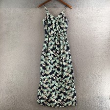 Banana Republic Floral Maxi Dress Womens 0 Blue Floral Print Sleeveless Casual