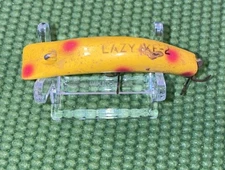 Vintage LAZY IKE - 2 Yellow Spot  (YS) Plastic Fishing  Lure