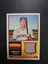 2025 Topps Heritage - Clubhouse Collection Relic Christian Yelich #CCR-CY...