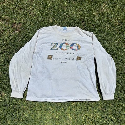 Vintage 1992 Distressed The ZOO Gallery Destin Florida Long Sleeve T-Shirt L