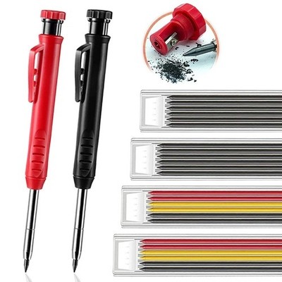 Massives Zimmermann Bleistift Set Holzbearbeitungswerkzeuge Druckbleistift 5 Farben Mine C