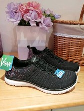 Skechers Womens Virtue Memory Foam Trainers New 