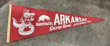 1960's ARKANSAS RAZORBACKS SUGAR BOWL PENNANT COLLEGE FOOTBALL FELT 30