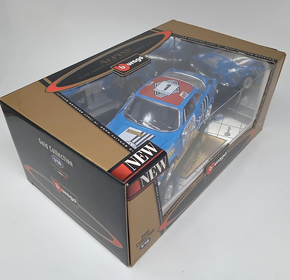 Bburago Alpine A 110 1600S Rally Monte Carlo 1971 Gold Collection Scala 1/16 - Immagine 3 di 4