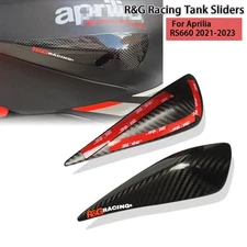 R&G Racing Tank Sliders Carbon Fiber Protector Cover For Aprilia RS660 2021-2025