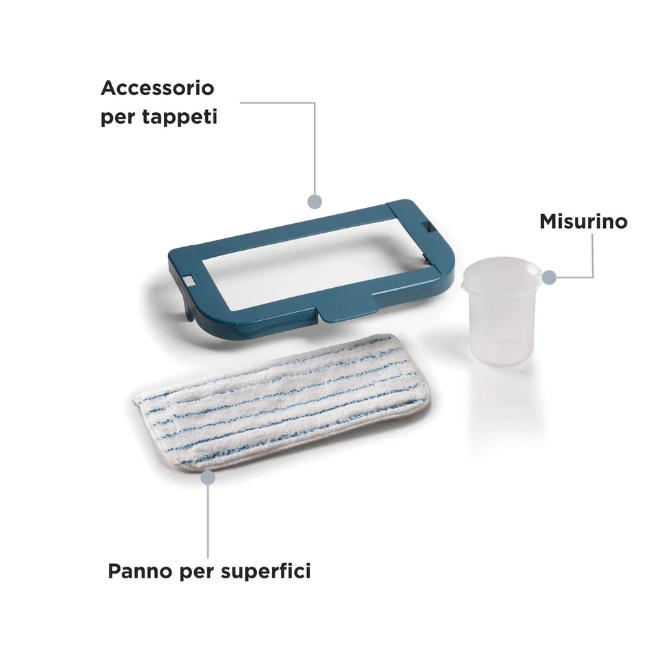 Ariete 4179 Easy Steam Scopa vapore Lavapavimenti 1300W inclinabile Blu - Immagine 3 di 4