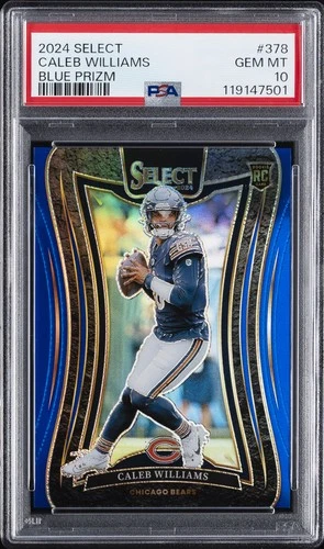 2024 PANINI SELECT BLUE PRIZM #378 CALEB WILLIAMS 95/99 PSA 10