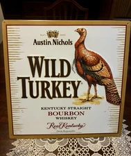RARE Vintage Wild Turkey 2004 Metal Advertising Sign Whisky Bourbon Kentucky