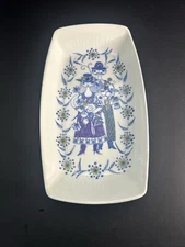 ￼Figgjo Lotte  Relish Tray 9.75” x 5.25” Handpainted Porcelain  Norway
