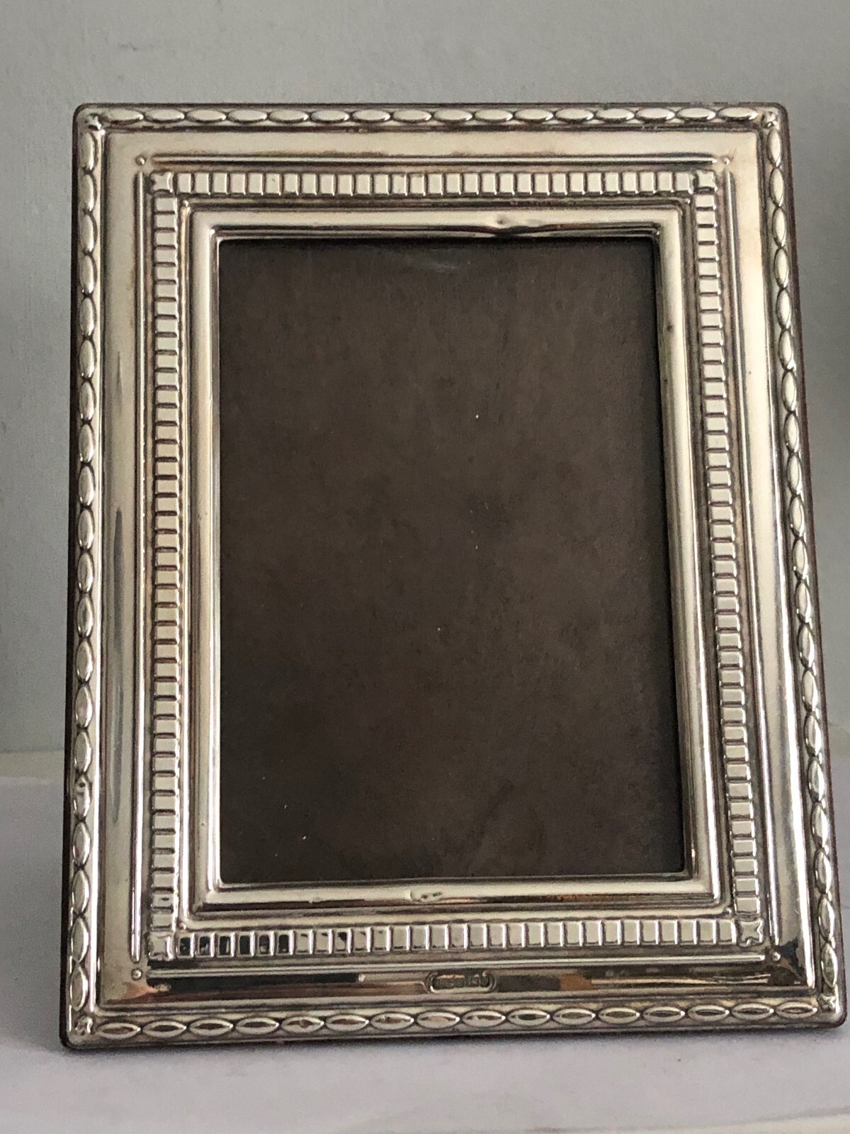 BEAUTIFUL DESIGNED LARGE 7" x 5.5" HALLMARKED SILVER PHOTO FRAME eBay