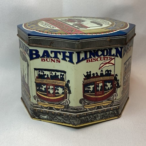 Metropolitan Excursion Cakes and Biscuits Metal Tin Vintage England Tinplate - Picture 5 of 8