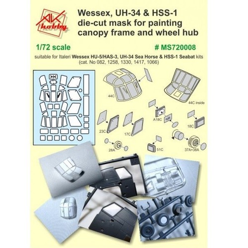 Máscara Helicóptero Wessex Hu-5 has-3 uh-34 hss-1 Seabat Dan Modelos MS720008 1:72  - Imagen 6 de 8
