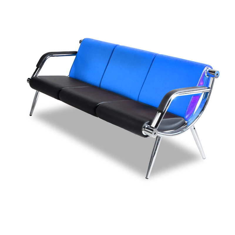Reception Office Airport Bench Guest Sofa Blue