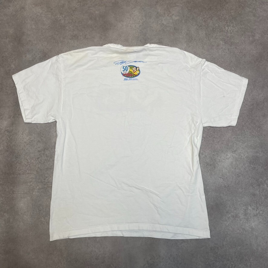 Chase Authentics T-Shirt Mens Jeff Gordon Mighty Mouse Graphic Tee White, Medium image 2