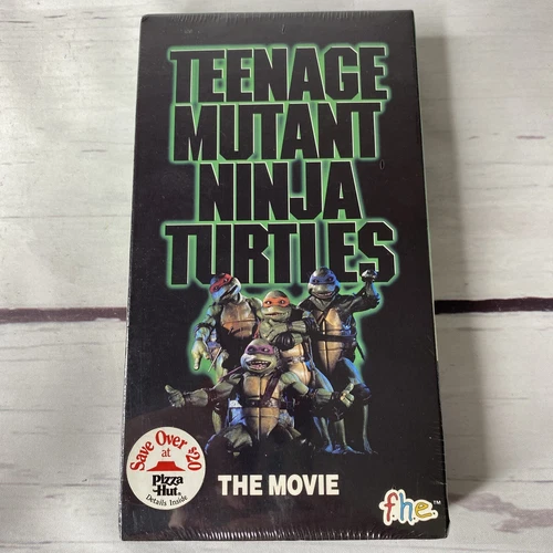TEENAGE MUTANT NINJA TURTLES THE MOVIE 1990 Sealed VHS Embossed Cover Watermark