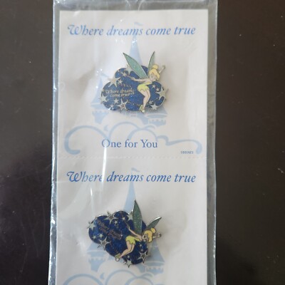 (2) Disney Tinker Bell Where Dreams Come True Pixie Sealed Pin Trading WDW