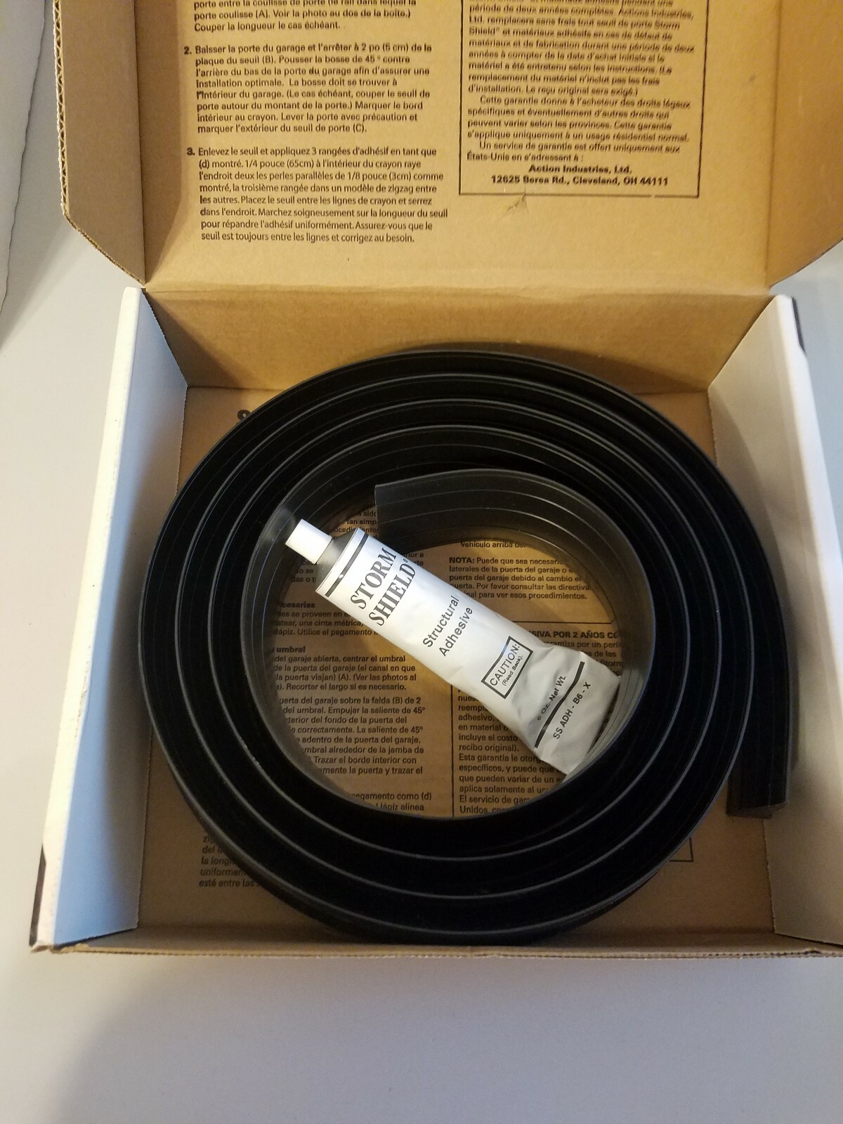 Storm Shield Garage Door Threshold Kit New in Box 10 Feet Standard