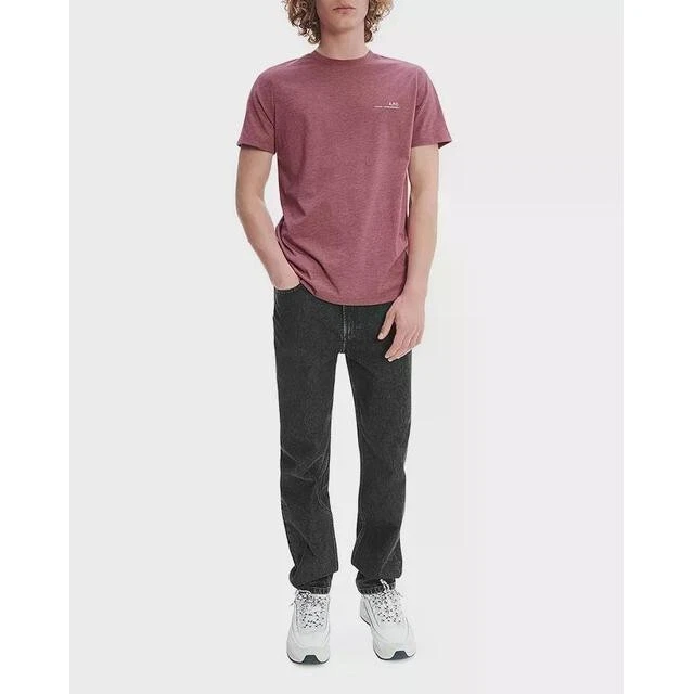 A.P.C. L1844 Mens Bordeaux Chine Logo Graphic Tee Size S - Image 2 of 3