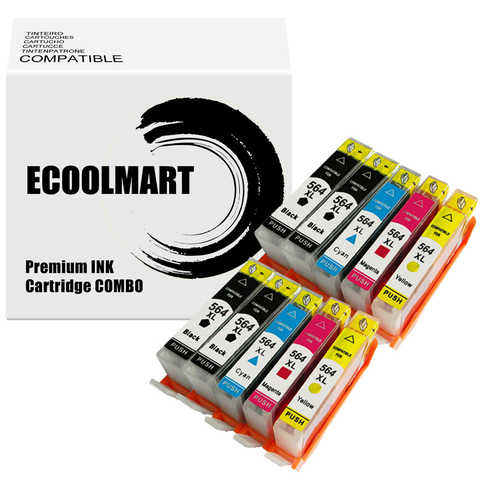 10PK Ink Cartridge replace for HP 564XL Photosmart 5510 7510 B8550 C6324 D7560