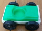 Vintage Fisher Price Little People Toys Whoops Car Parking Garage Green
