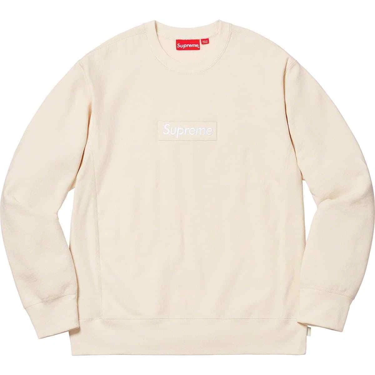 Supreme Box logo crewneck moyen naturel FW18 NEUF
