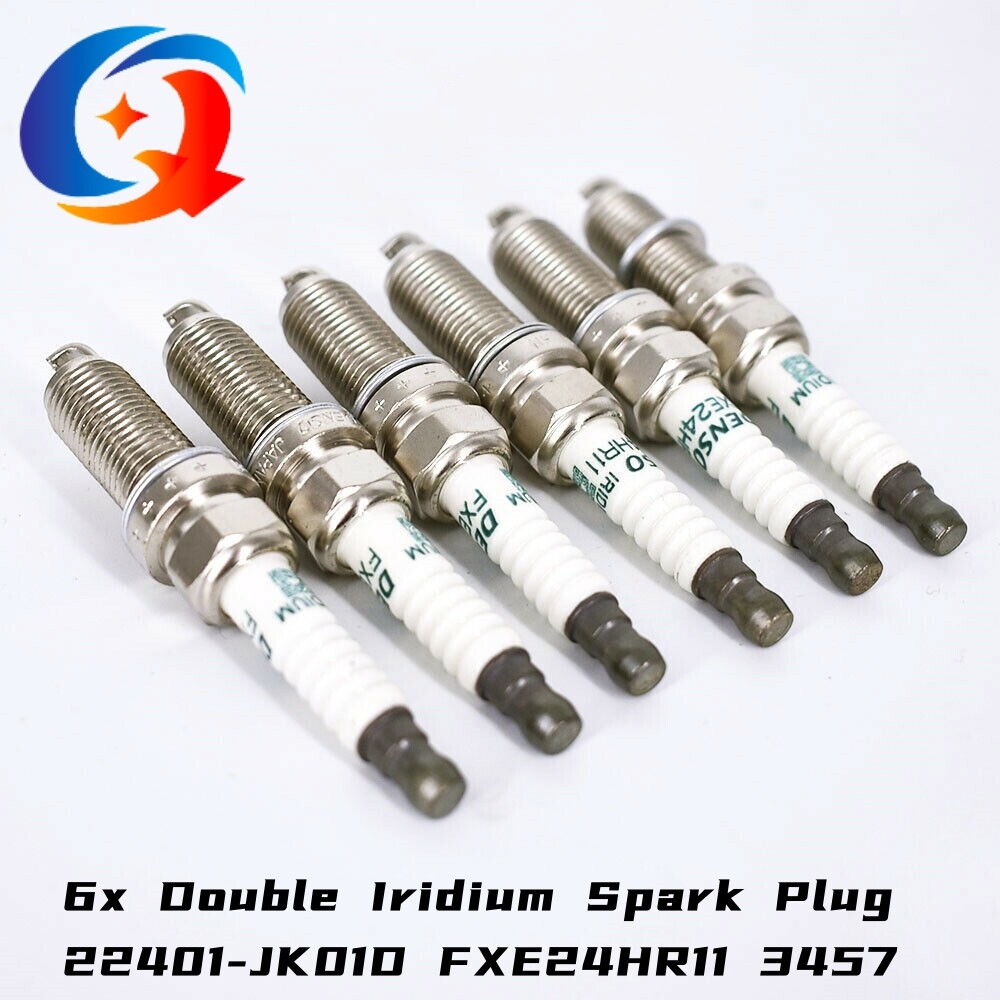 New 6x Double Iridium Spark Plug For Nissan Infiniti 22401-JK01D FXE24HR11 3457