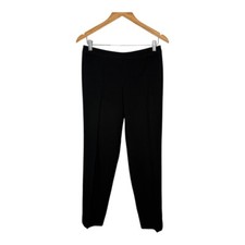 St. John Black Pants Straight Leg Dress Slacks Trousers Slits Spring 2010 Size 6
