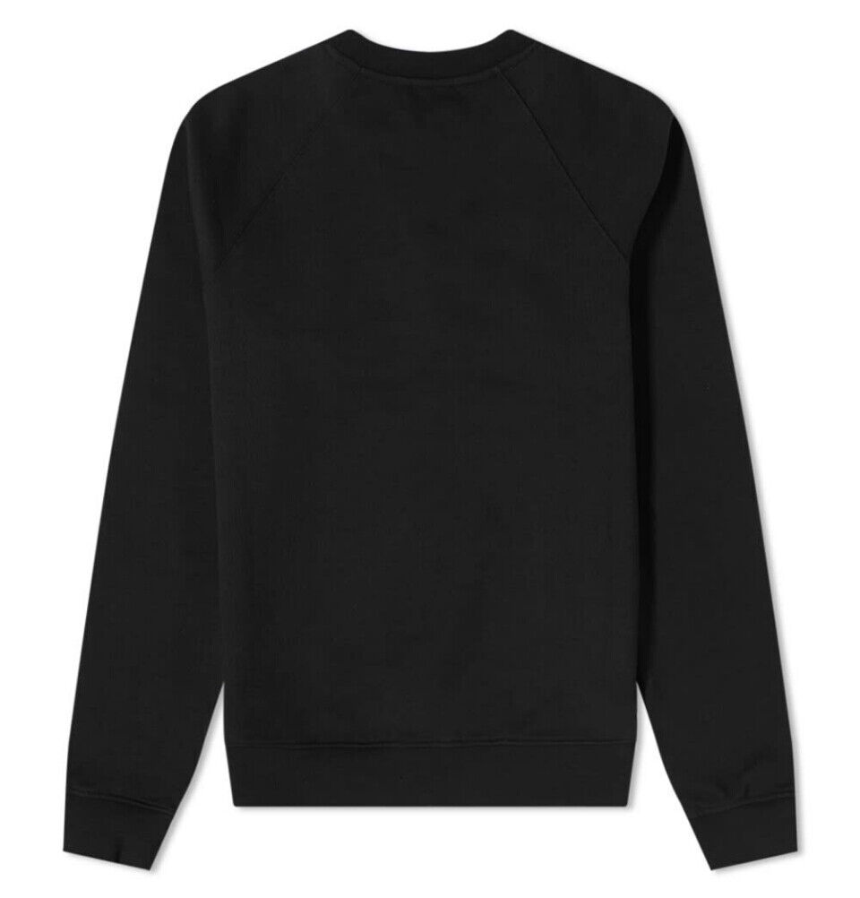 Balmain Paris Black Cotton Sweatshirt White Velvet Balmain