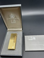 Dunhill Vintage Rollagas Lighter Line Gold "D"logo With flints Rare Near Mint