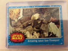 Star Wars 1977 Topps Card #66 — Amazing robot See-Threepio Near Mint - Mint!