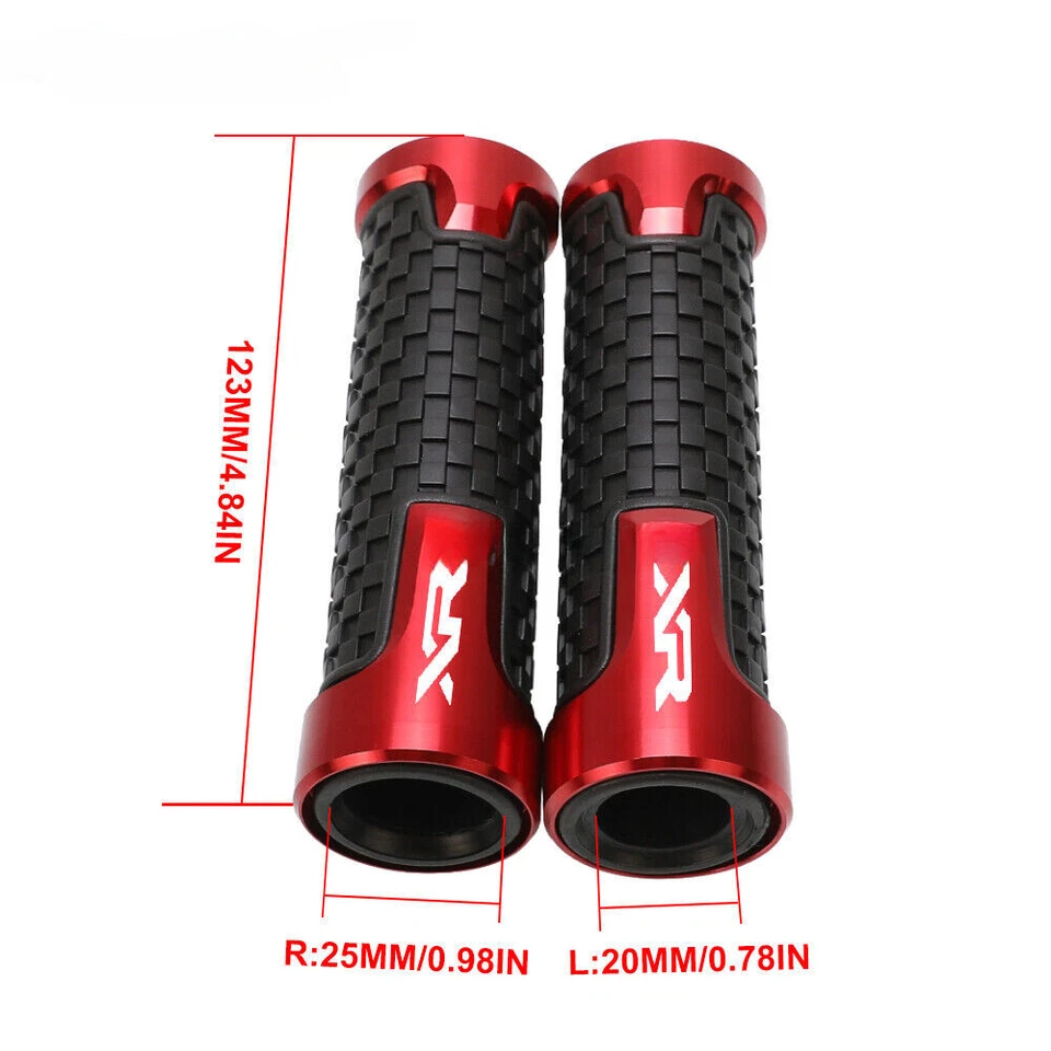 Red Grip Handlebar Balanced Plug slider Bar End Weights Cap Cover For Honda XR - Imagem 4 de 4