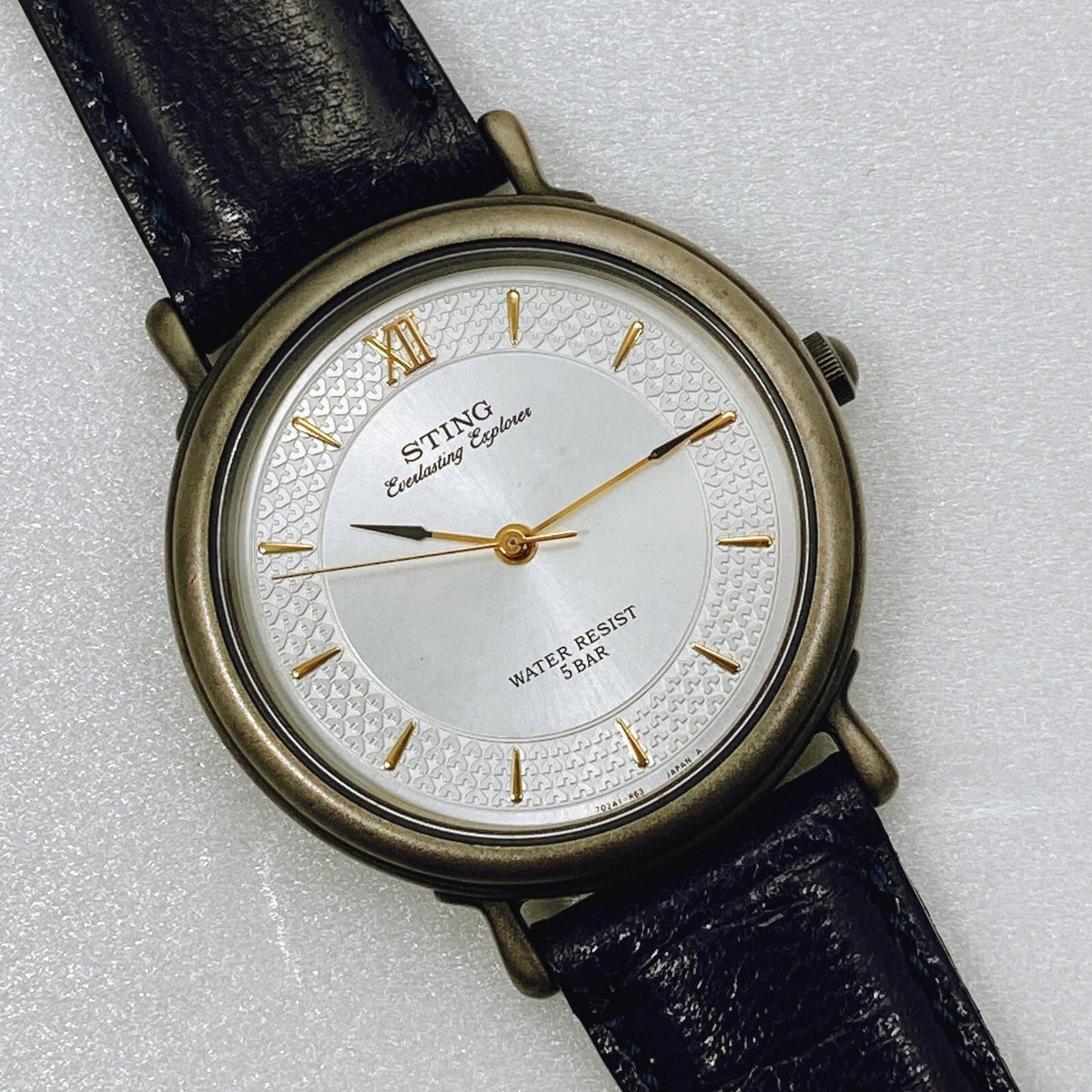 CASIO STING STN-225 5ATM Spade Hands Embossed Tapestry Dial