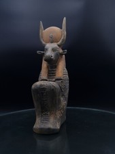 Rare Ancient Egyptian Antiques Hathor Statue Goddess of Pharaonic Antiques BC