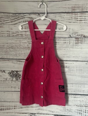 Pink Barbie corduroy overall dress size 4t