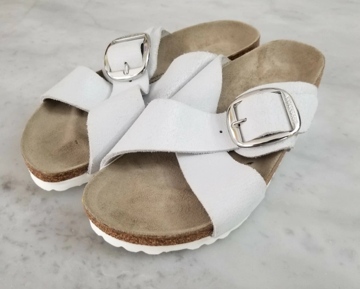 Siena washed metallic big buckle sales birkenstock sandals