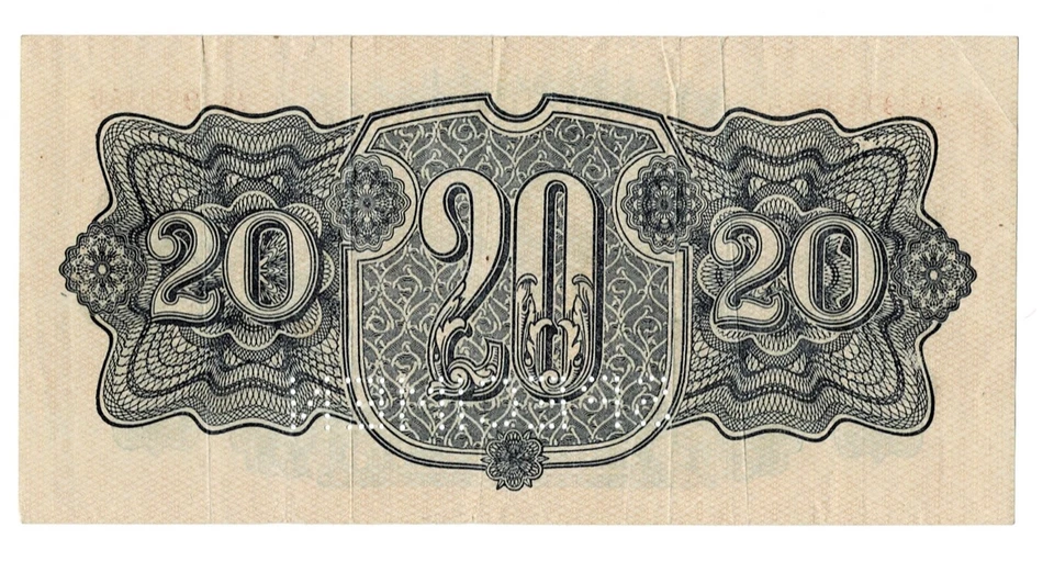 SPECIMEN / Czechoslovakia / 20 Korun/ Circulated / 1944 - Image 2 of 2