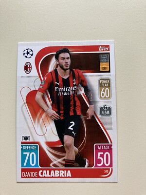 Davide Calabria - AC Milan - No.348 - 2021/22 Topps Match Attax