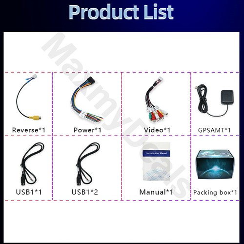 10.1" Quad Core Android 11.0 Car Stereo Radio GPS Navi MP5 Player Single 1Din - Picture 11 of 11