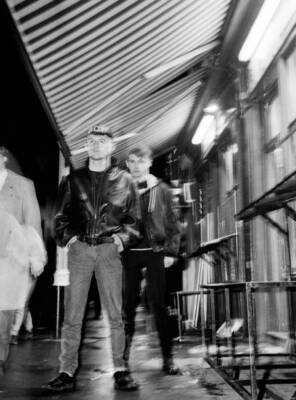 Chris Lowe Neil Tennant of British pop duo Pet Shop Boys on the st- Old Photo 2