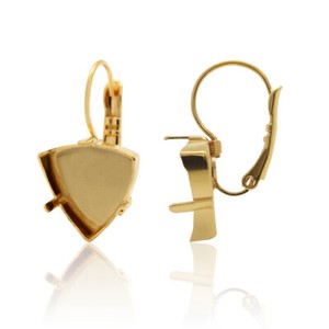 Authentic Leverback Earring Bases for 4799 Prismatic Triangle Fancy Crystals