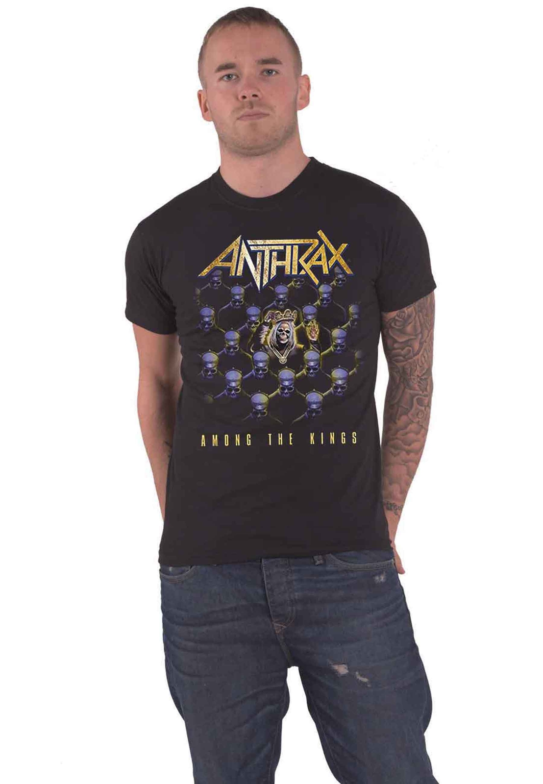 Anthrax Among The Kings Band Logo Official Mens Black T-Shirt
