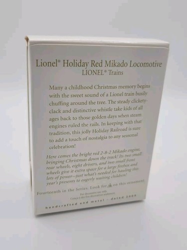 2009 Hallmark Lionel Series #14 - Holiday Red Mikado Locomotive - NIB - Picture 2 of 4