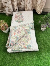 Razai Quilt Jaipuri Cotton Block Printed Indian Bedspread Blanket Single Bedding