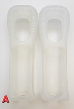 2 Nintendo Wii Game Console Controller Remote Silicone Gel Skin Covers Clear OEM