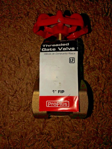 Proplus 1β Brass Threaded Gate Valve Female 125psi Steam 150psi WOG Mfg# 270889