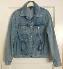Divided H&m Women's Blue Stone Wash Denim Jacket Size Xs